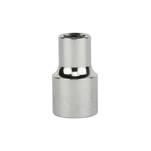 STANLEY 86-510 chrome socket tool, product photography front angle on white background.