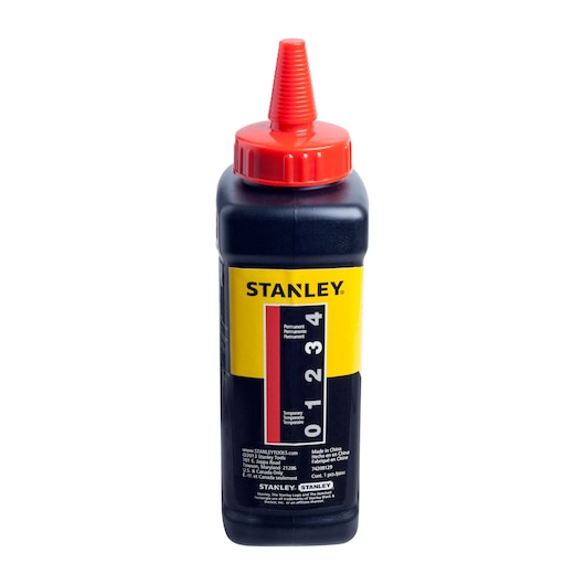 RED MARKING CHALK ON WHITE BACKGROUND HORIZONTAL VIEW