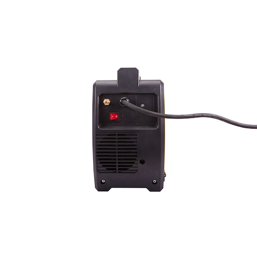 INVERTER WELDING MACHINE TOP MIG 1800, model 59040, STANLEY, white blackgorund, back view