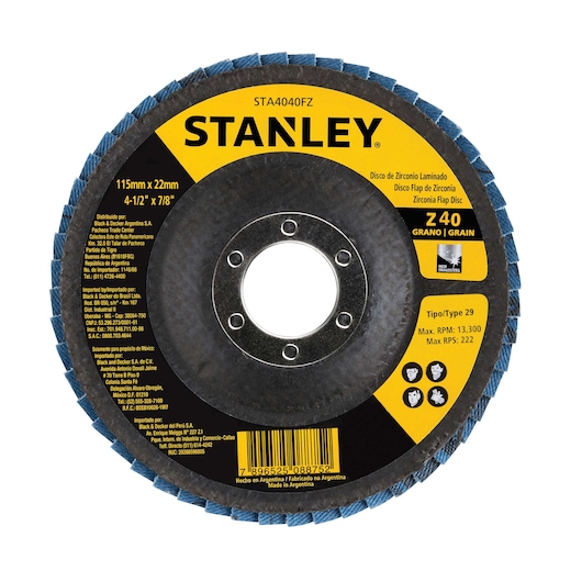 DISCO FLAP 4.5" x 7/8" (115 x 22,23 mm) GRANO 40