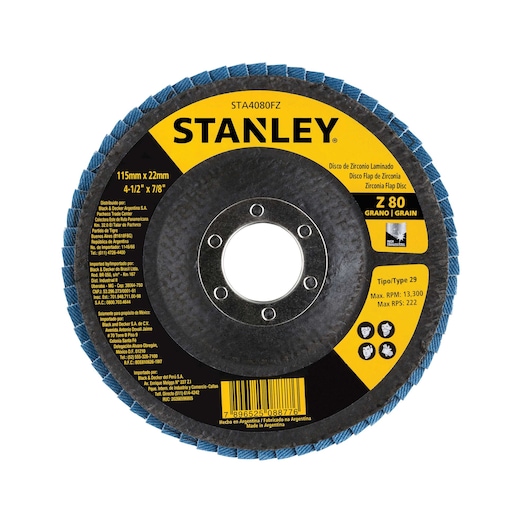 DISCO FLAP 4.5" x 7/8" (115 x 22,23 mm) GRANO 80