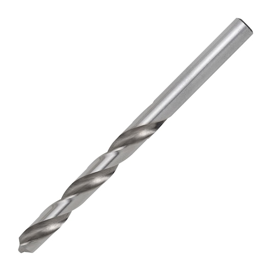 STANLEY STA50080C metal drill bit photography, silver finish, diagonal angle, white background.