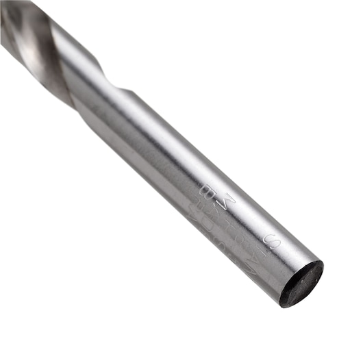 STANLEY STA50085C drill bit, metal finish, photography of angled close-up on white background.
