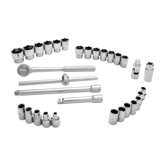 STANLEY 1/2" ROUND HEAD RATCHET SET 26 PCS"
