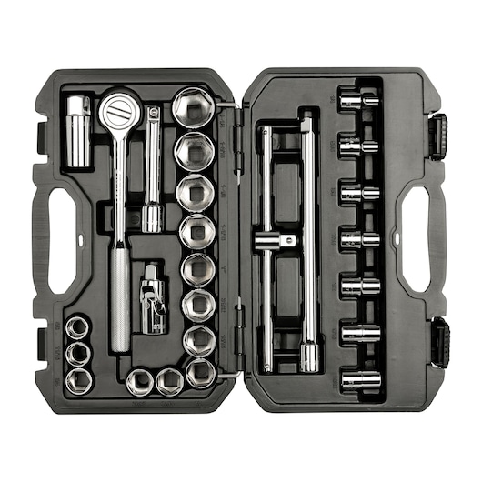 STANLEY 1/2" ROUND HEAD RATCHET SET 26 PCS"