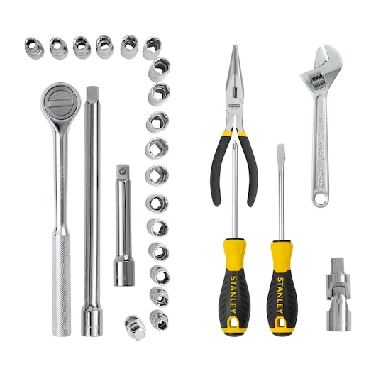 ROUND HEAD RATCHET SET FRONT VIEW
