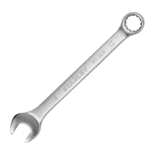 Stanley STMT80226-840 silver combination wrench, photography, top view