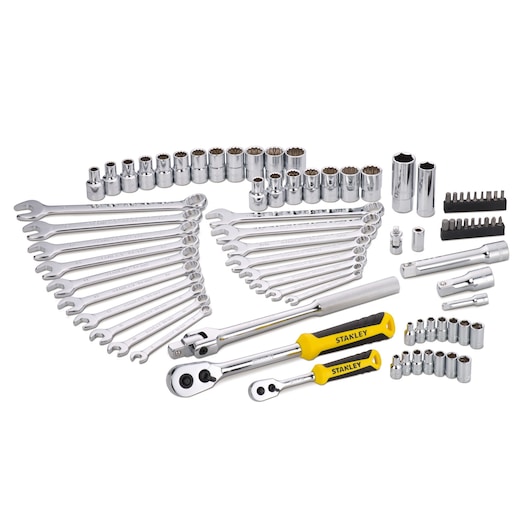 Juego De Herramientas Mecánicas Mando 1/2" y 1/4" 79 Piezas Métrico/Pulgadas