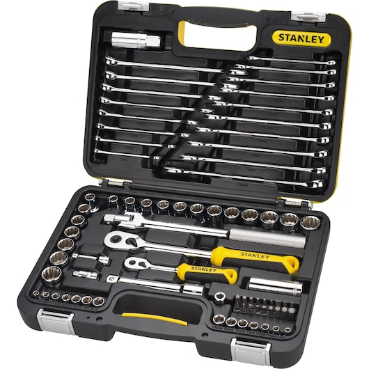 Juego De Herramientas Mecánicas Mando 1/2" y 1/4" 79 Piezas Métrico/Pulgadas
